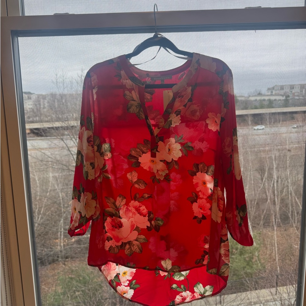 Floral Red Women's Top Stich Fix